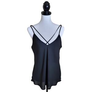 Flowy Strappy Camisole Top, Size Medium, Chiffon